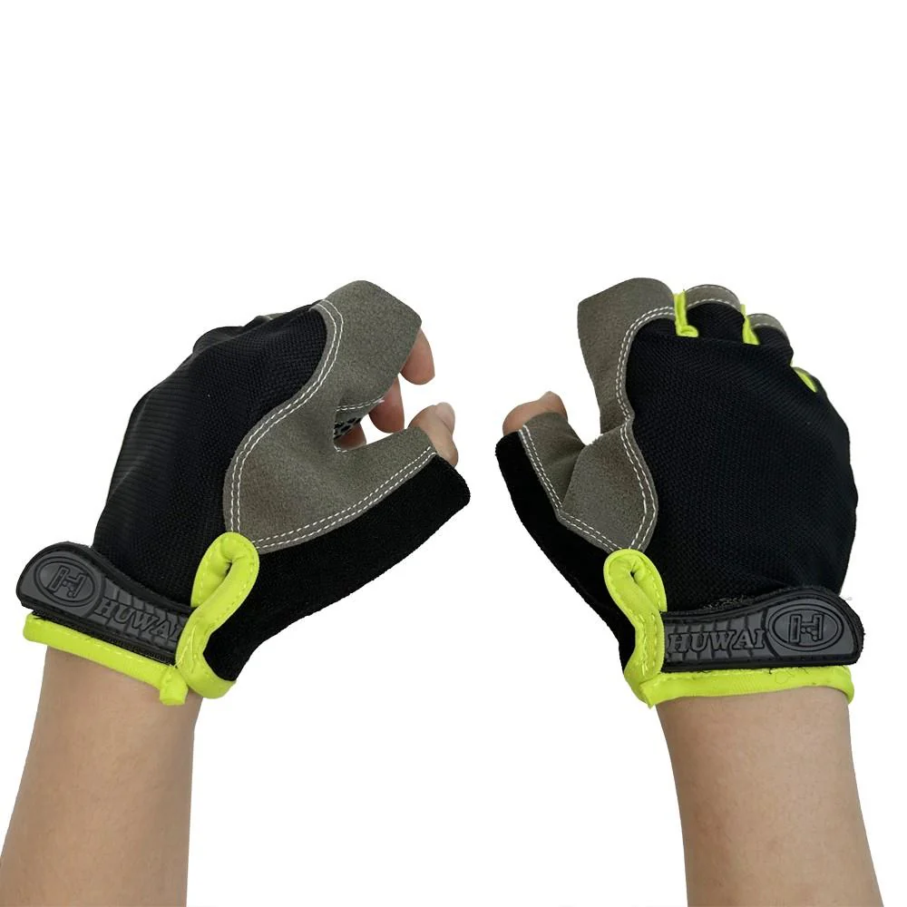 Black & Green Cycling Gloves - Image 5